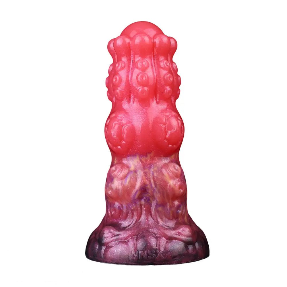 Red thick monster silicone fantasy dildo, photo 2
