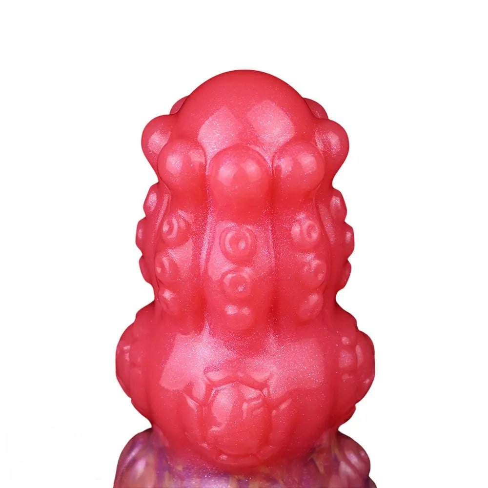 Red thick monster silicone fantasy dildo, photo 3