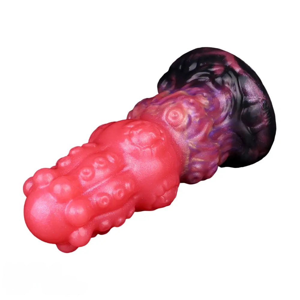 Red thick monster silicone fantasy dildo, photo 7
