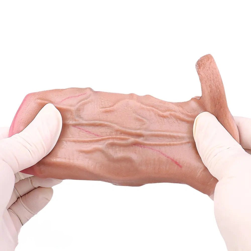 Flesh silicone penis sleeve extender, photo 10