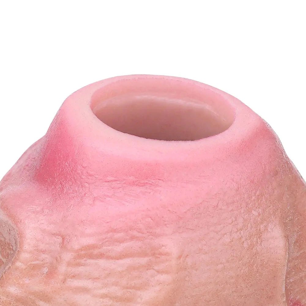 Flesh silicone penis sleeve extender, photo 14