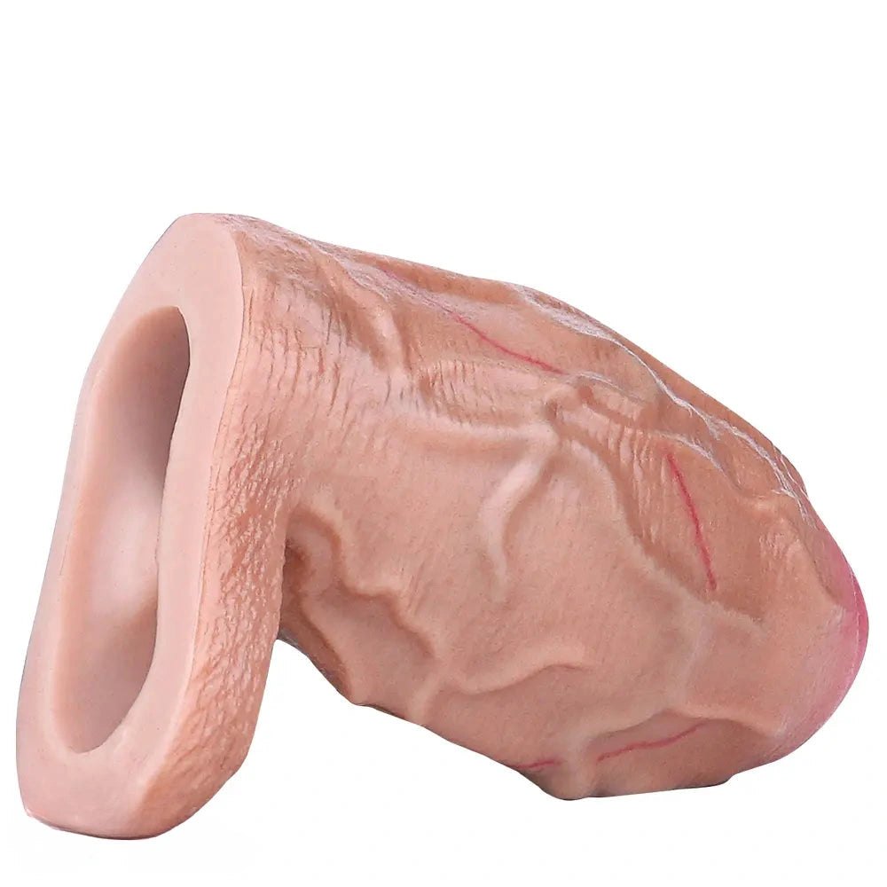 Flesh silicone penis sleeve extender, photo 5