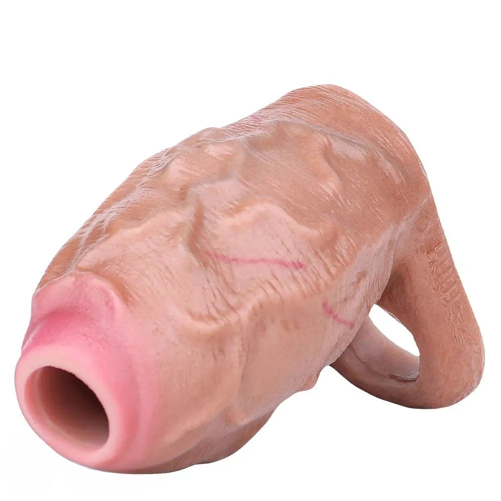 Flesh silicone penis sleeve extender, photo 6