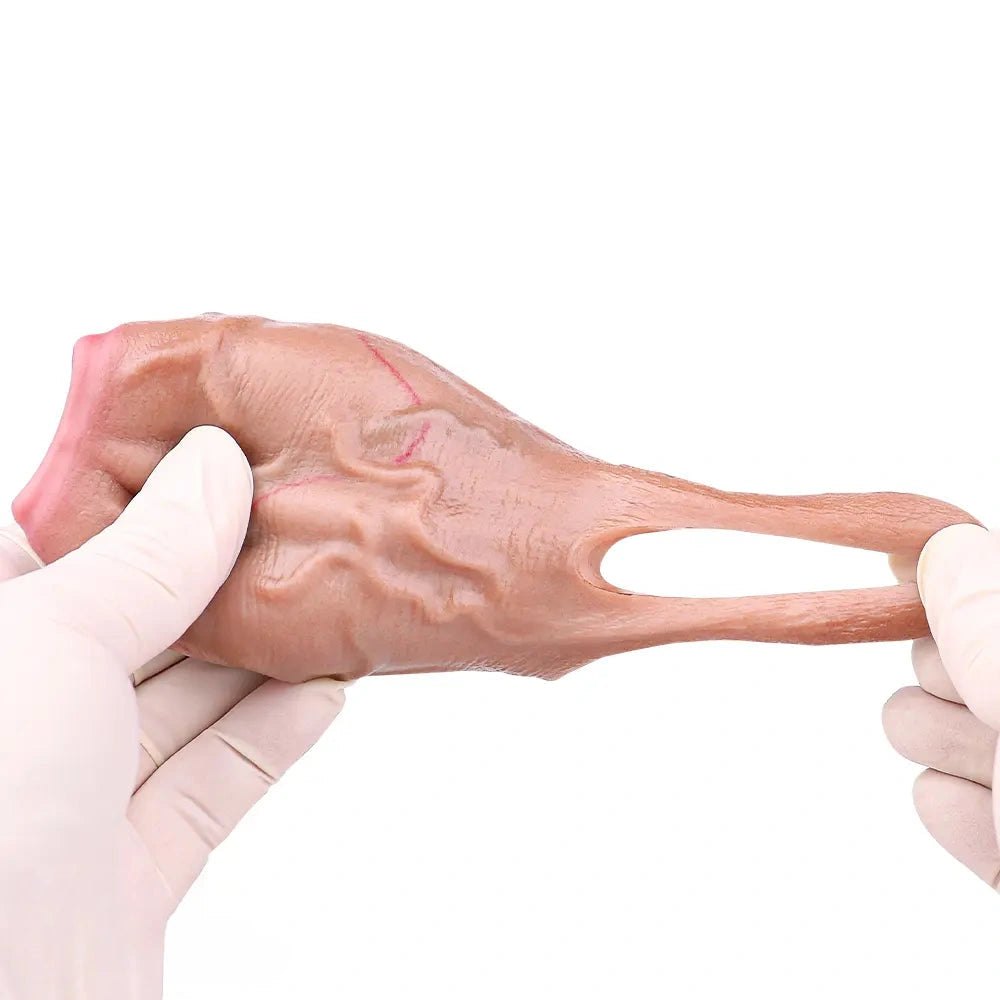 Flesh silicone penis sleeve extender, photo 8