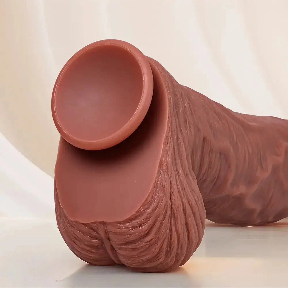 Flesh realistic dildo with balls, photo 10
