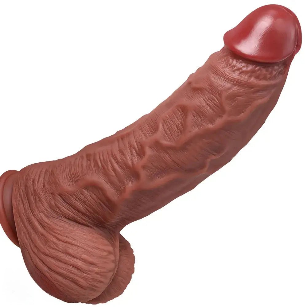 Flesh realistic dildo with balls, photo 3