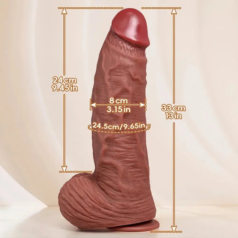 Flesh realistic dildo with balls, photo 5