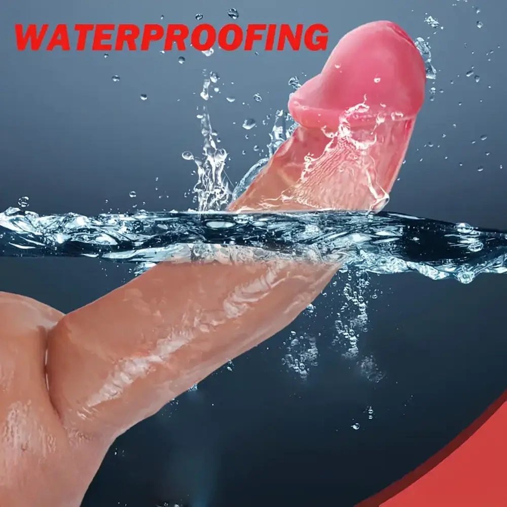 Flesh-tone realistic silicone dildo with suction cup base, photo 7