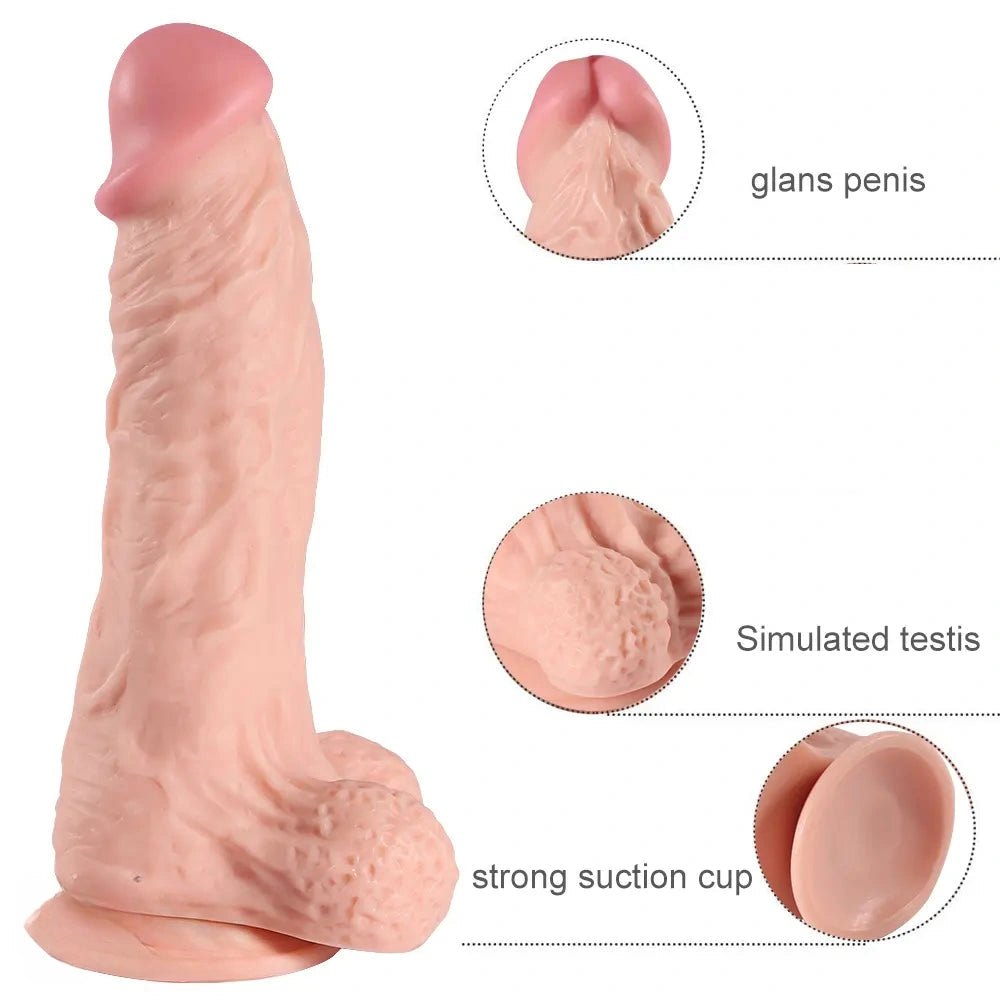 Flesh-tone realistic PVC dildo, photo 6