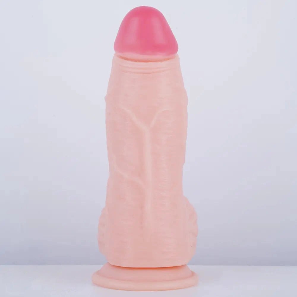 Flesh thick realistic PVC dildo