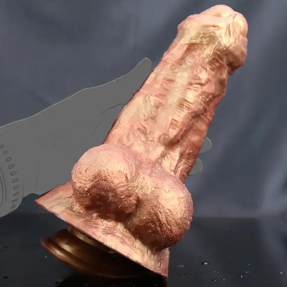 Thick realistic silicone dildo with suction cup base, photo 1