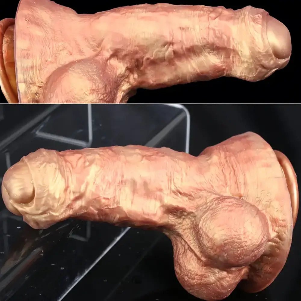 Thick realistic silicone dildo with suction cup base, photo 3