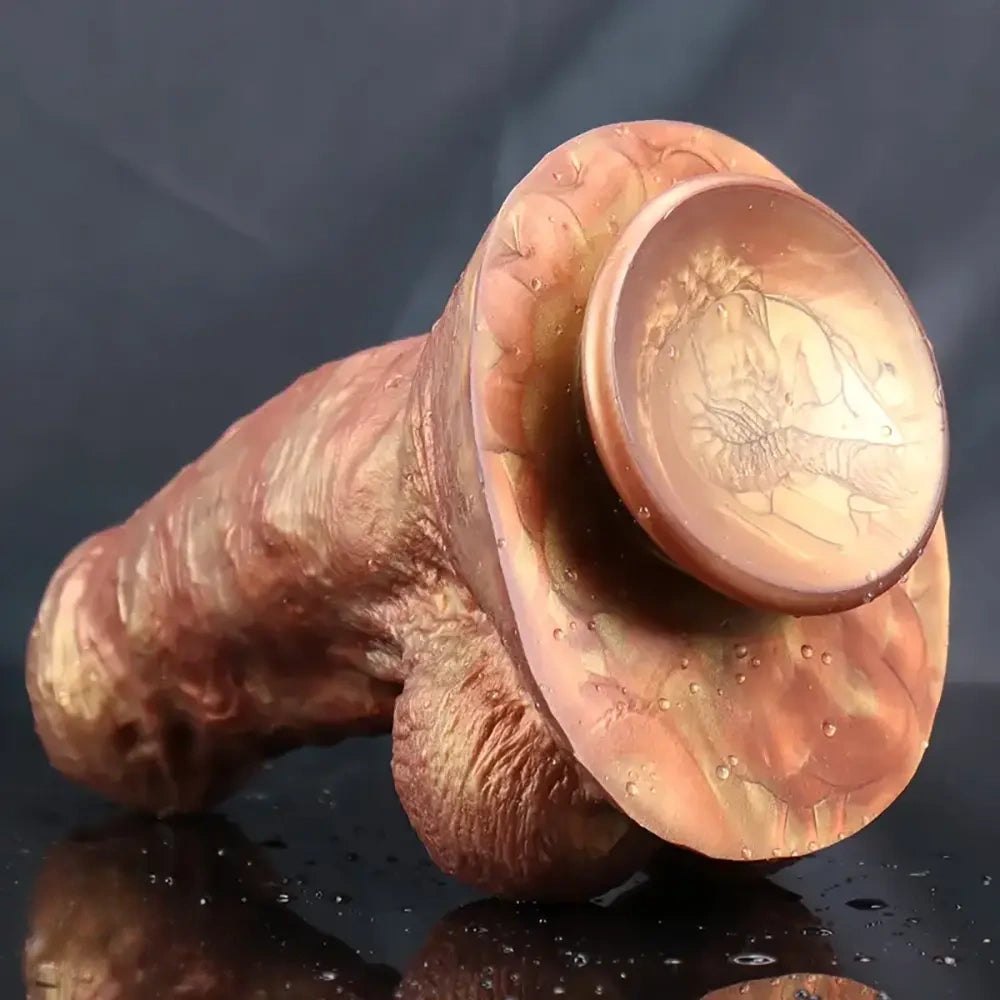 Thick realistic silicone dildo with suction cup base, photo 5