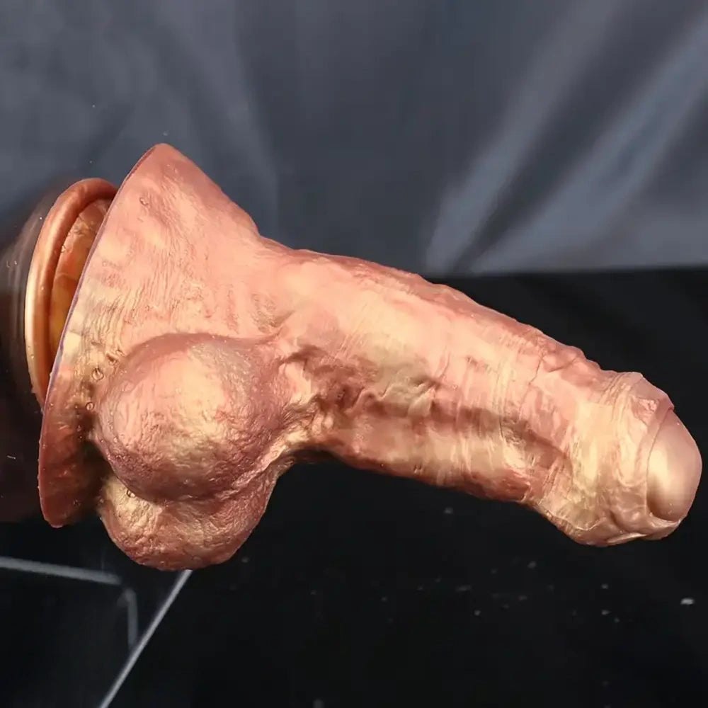 Thick realistic silicone dildo with suction cup base, photo 6