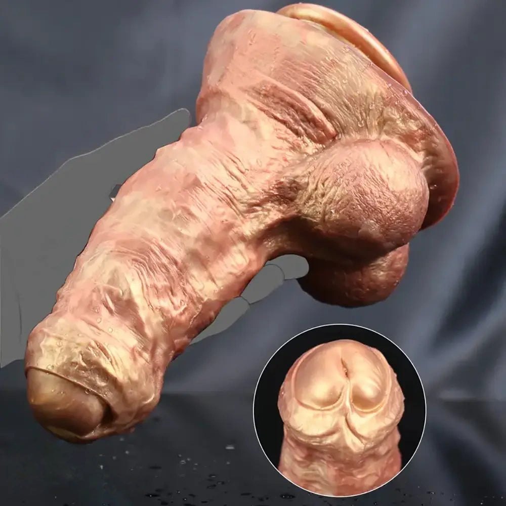 Thick realistic silicone dildo with suction cup base, photo 7