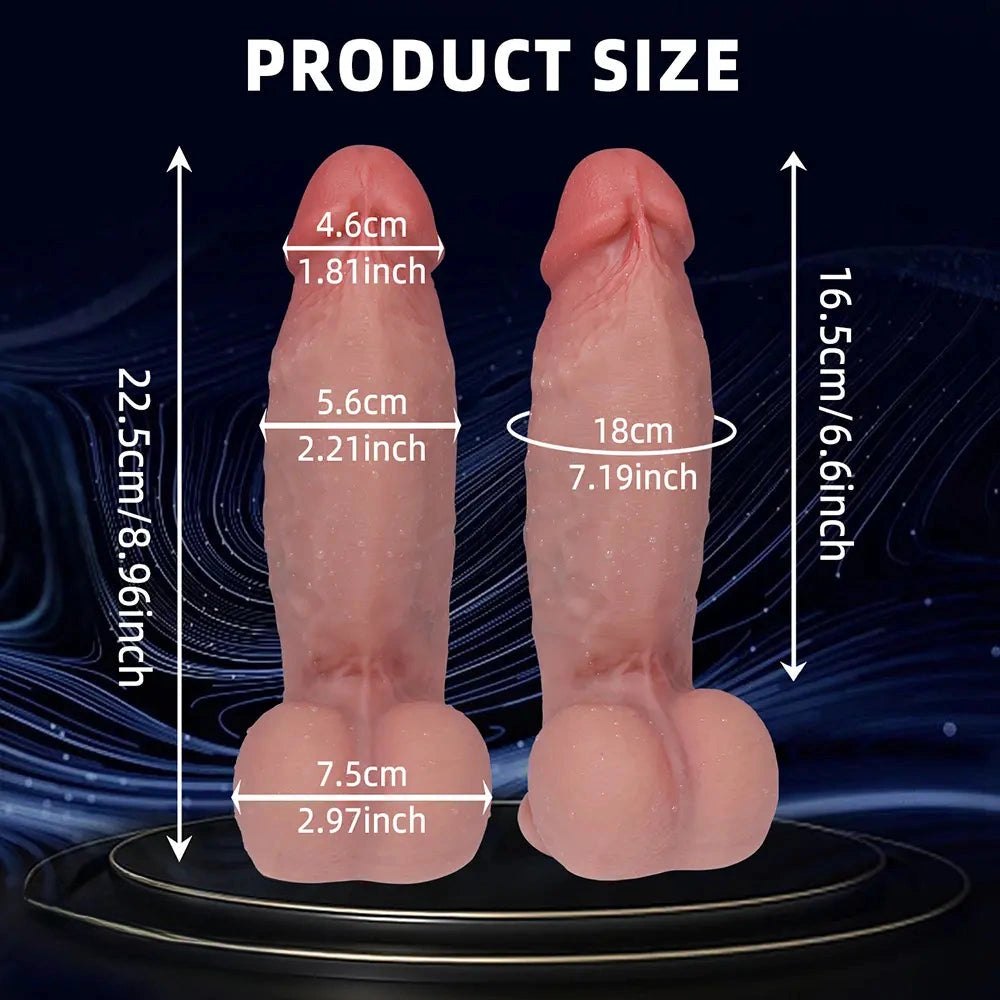 Flesh large thick suction cup silicone dildo