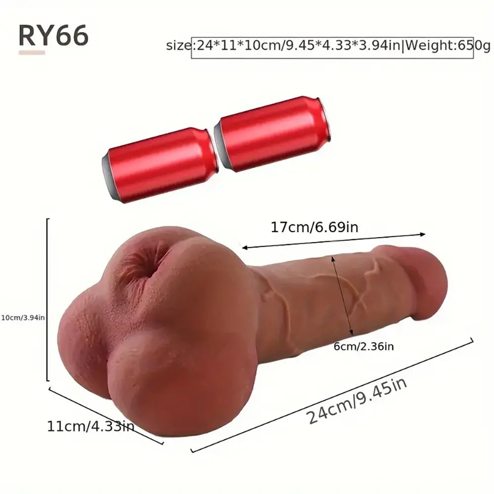 Flesh silicone realistic thick dildo, photo 5