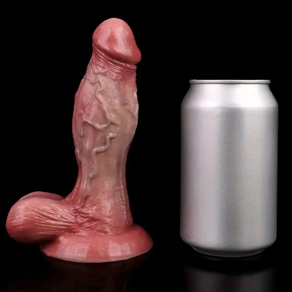 Flesh-toned thick realistic dildo with suction cup base, photo 4