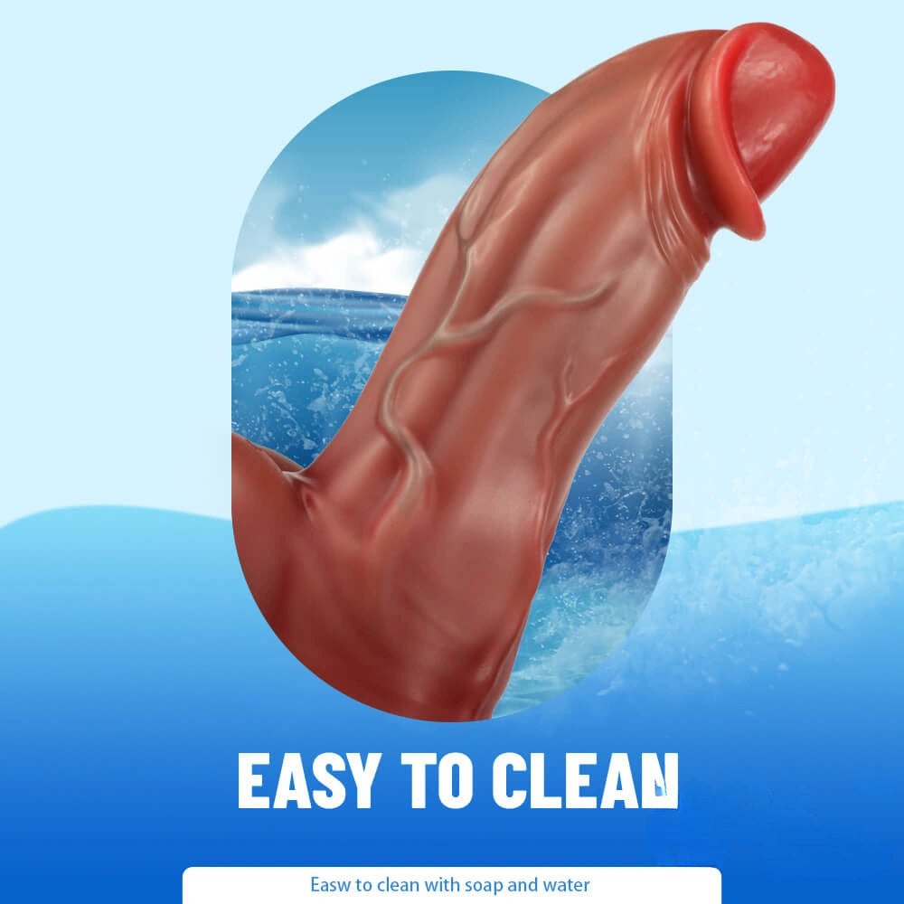 Flesh-tone thick veined suction cup dildo, photo 12