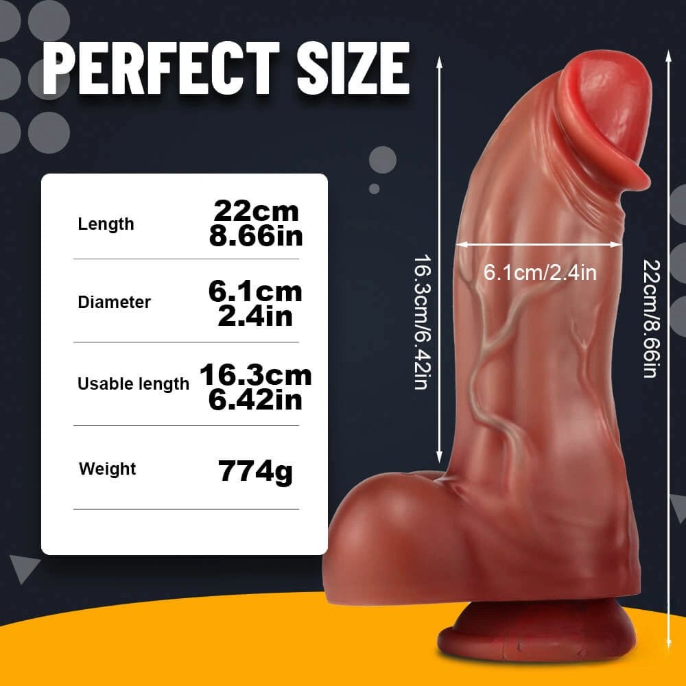 Flesh-tone thick veined suction cup dildo, photo 8