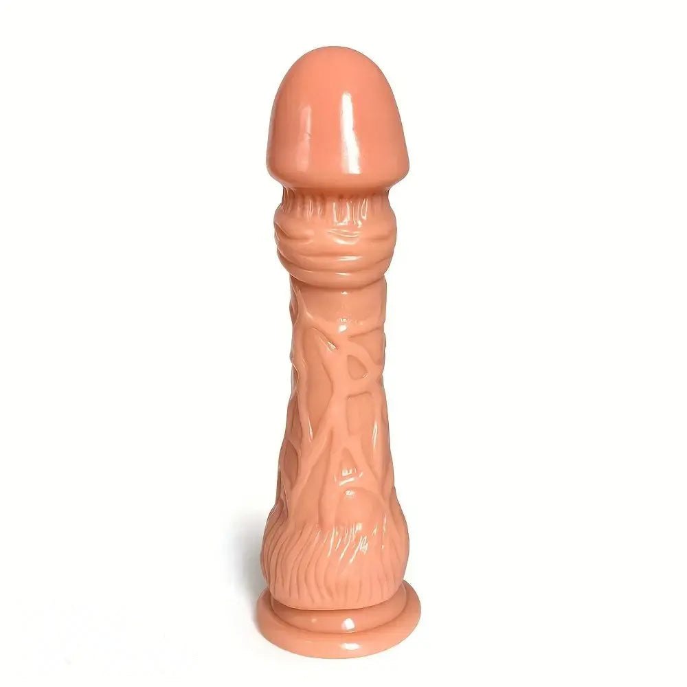 Flesh thick realistic suction cup dildo with veins