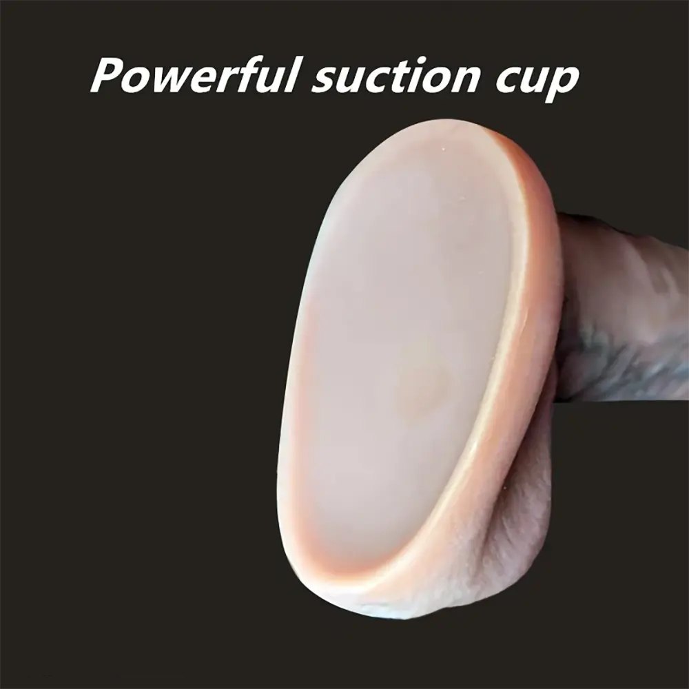Flesh silicone realistic veined dildo, photo 10