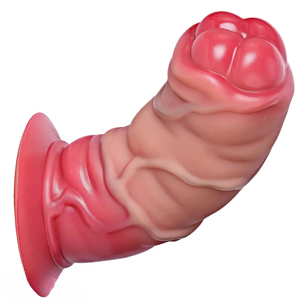 Ribbed flesh silicone anal dildo, photo 1