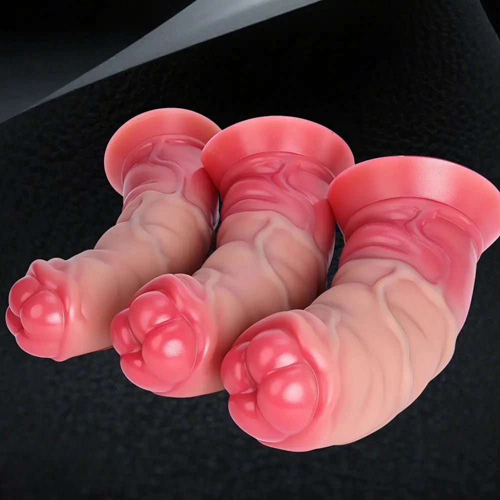 Ribbed flesh silicone anal dildo, photo 10