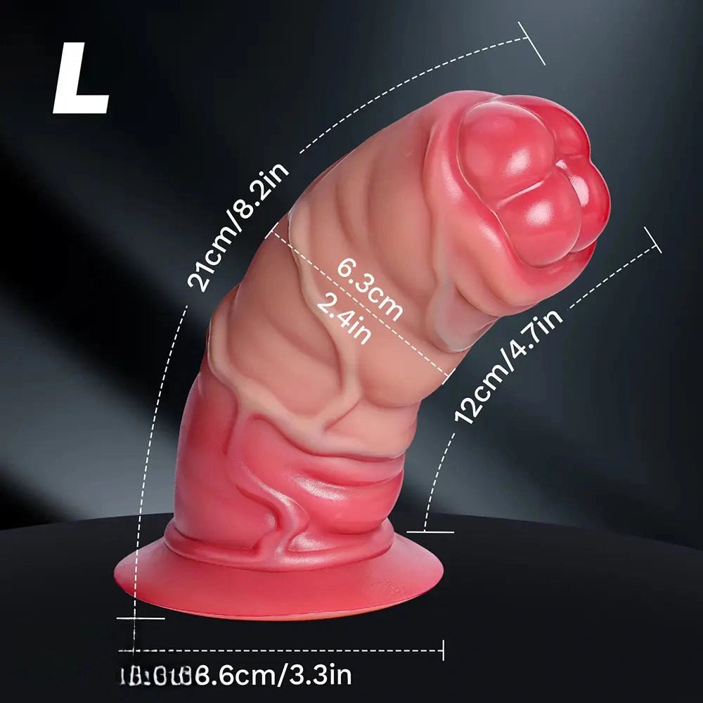 Ribbed flesh silicone anal dildo, photo 11
