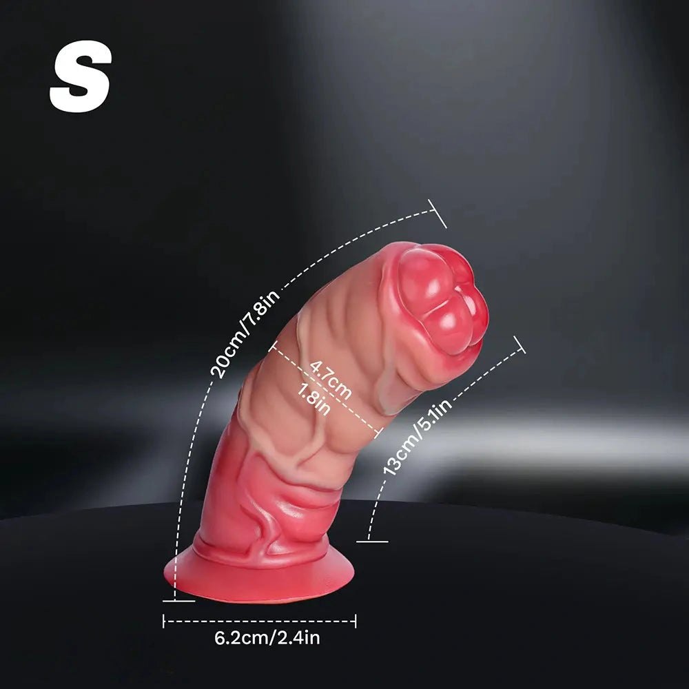 Ribbed flesh silicone anal dildo, photo 13