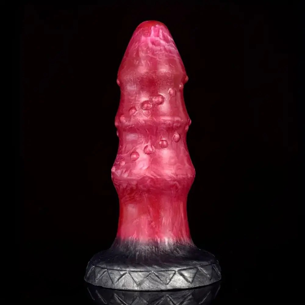 Ribbed spiked fantasy silicone dildo, photo 1