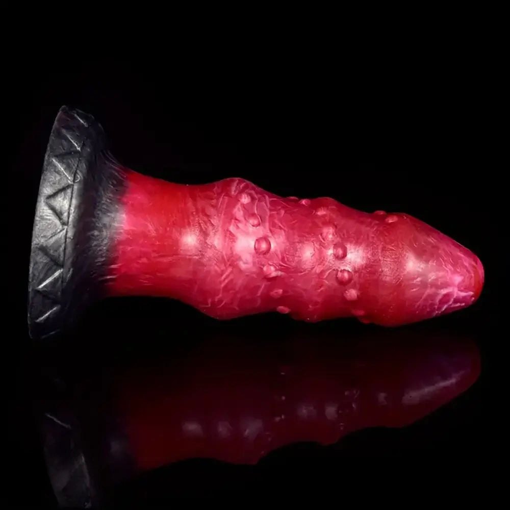 Ribbed spiked fantasy silicone dildo, photo 5