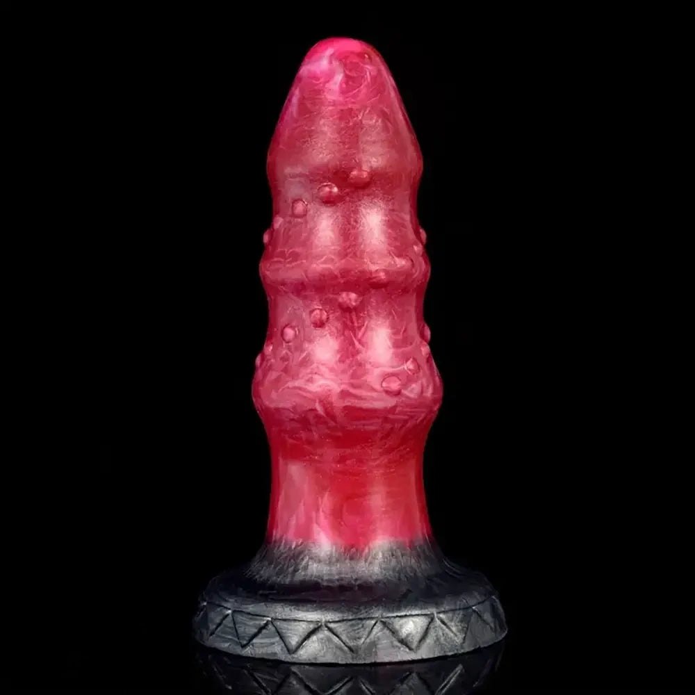 Ribbed spiked fantasy silicone dildo, photo 6