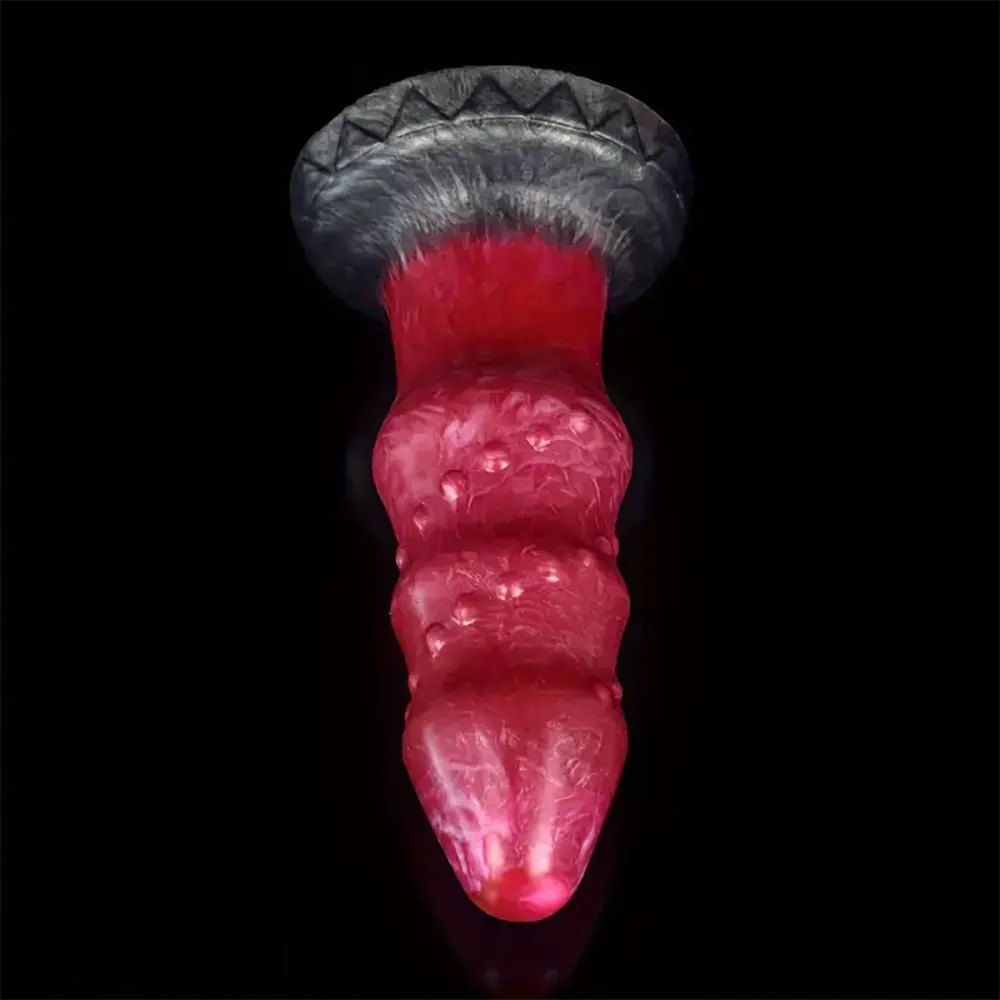 Ribbed spiked fantasy silicone dildo, photo 9
