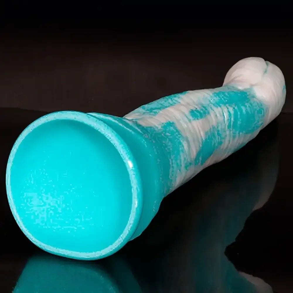 Ribbed segmented fantasy silicone dildo, photo 8