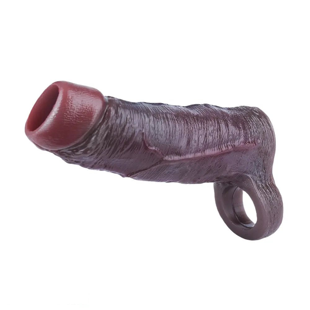 Coffee-tone ring-base penis sleeve, photo 10