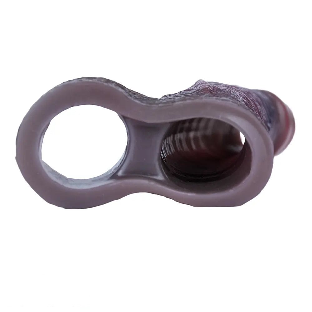 Coffee-tone ring-base penis sleeve, photo 11