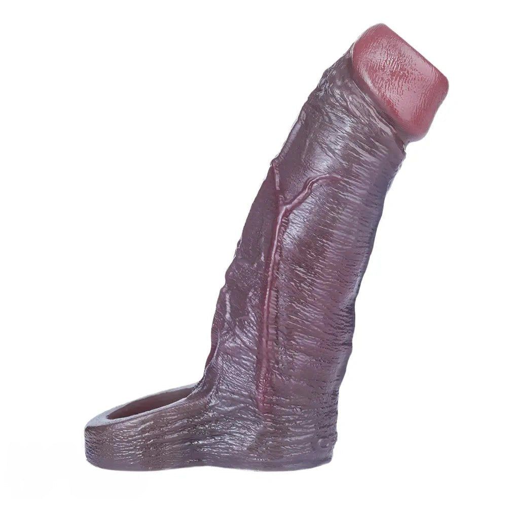 Coffee-tone ring-base penis sleeve, photo 14
