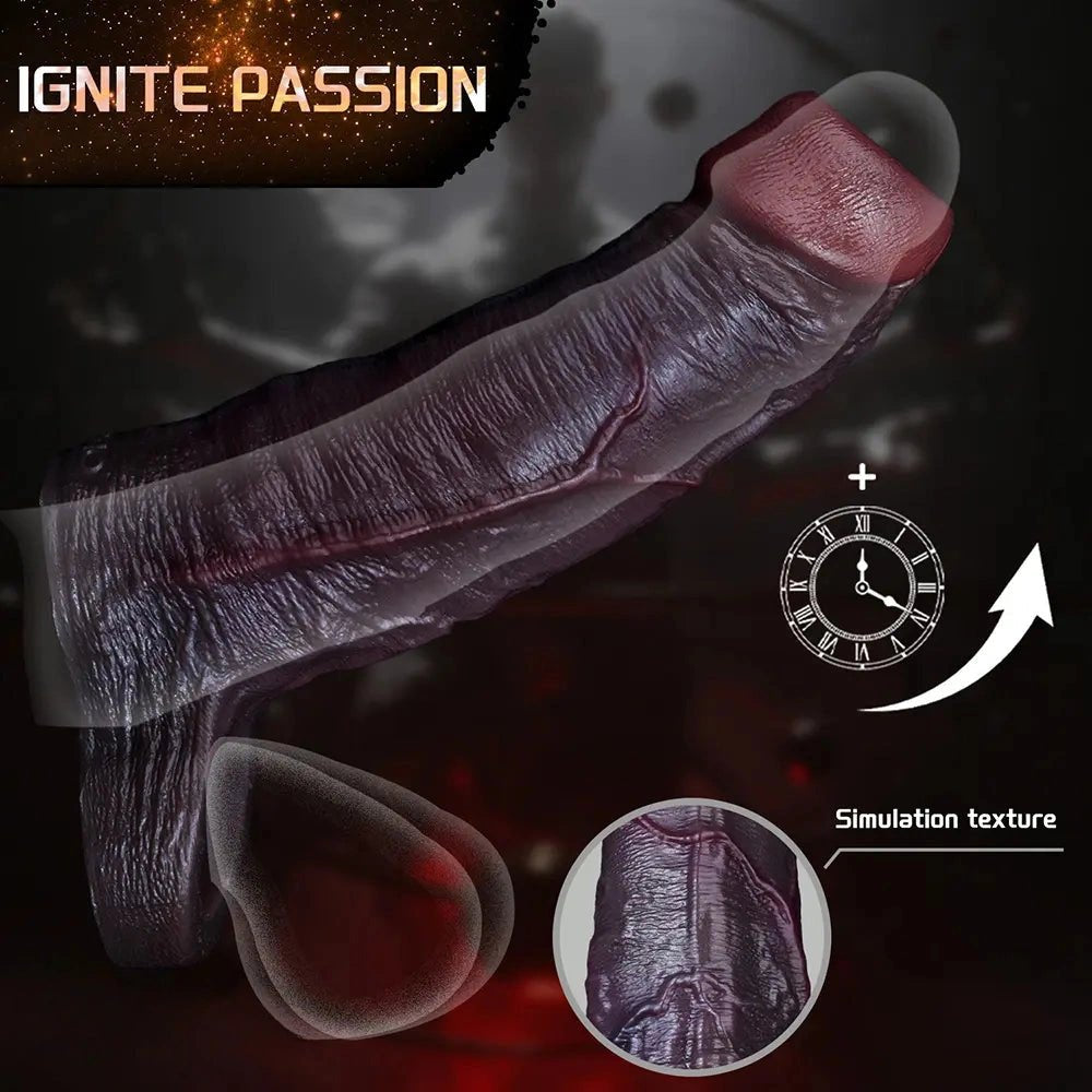 Coffee-tone ring-base penis sleeve, photo 2