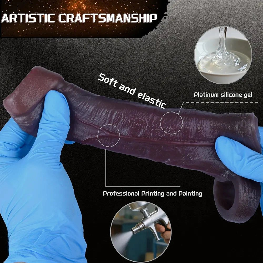 Coffee-tone ring-base penis sleeve, photo 3