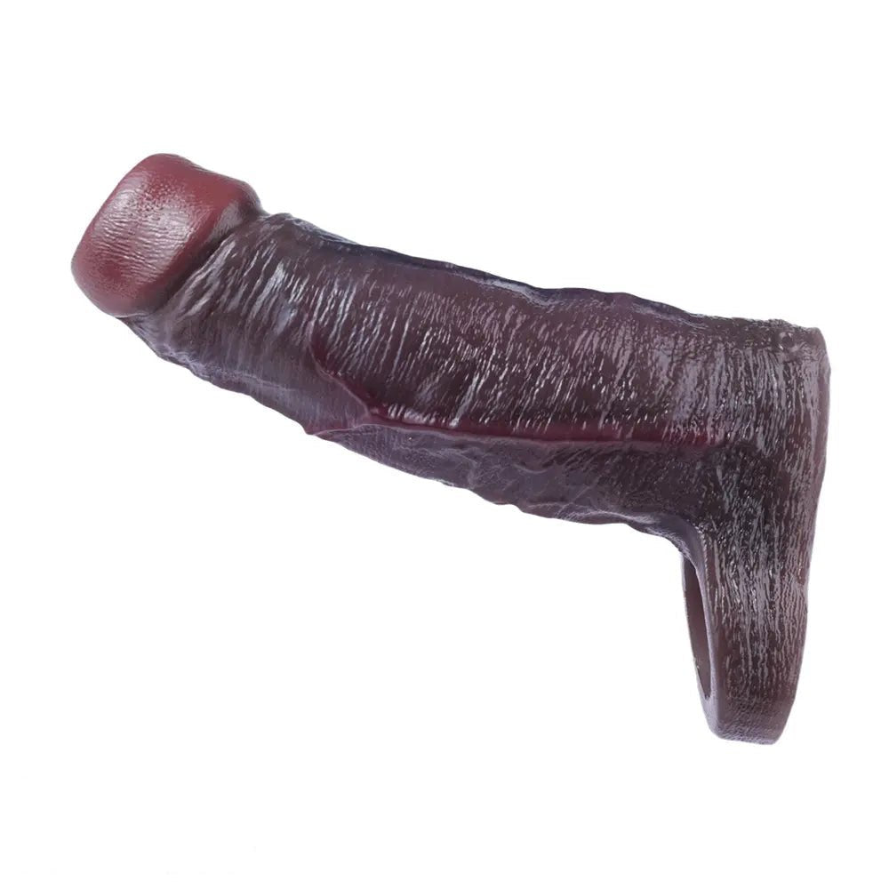 Coffee-tone ring-base penis sleeve, photo 9