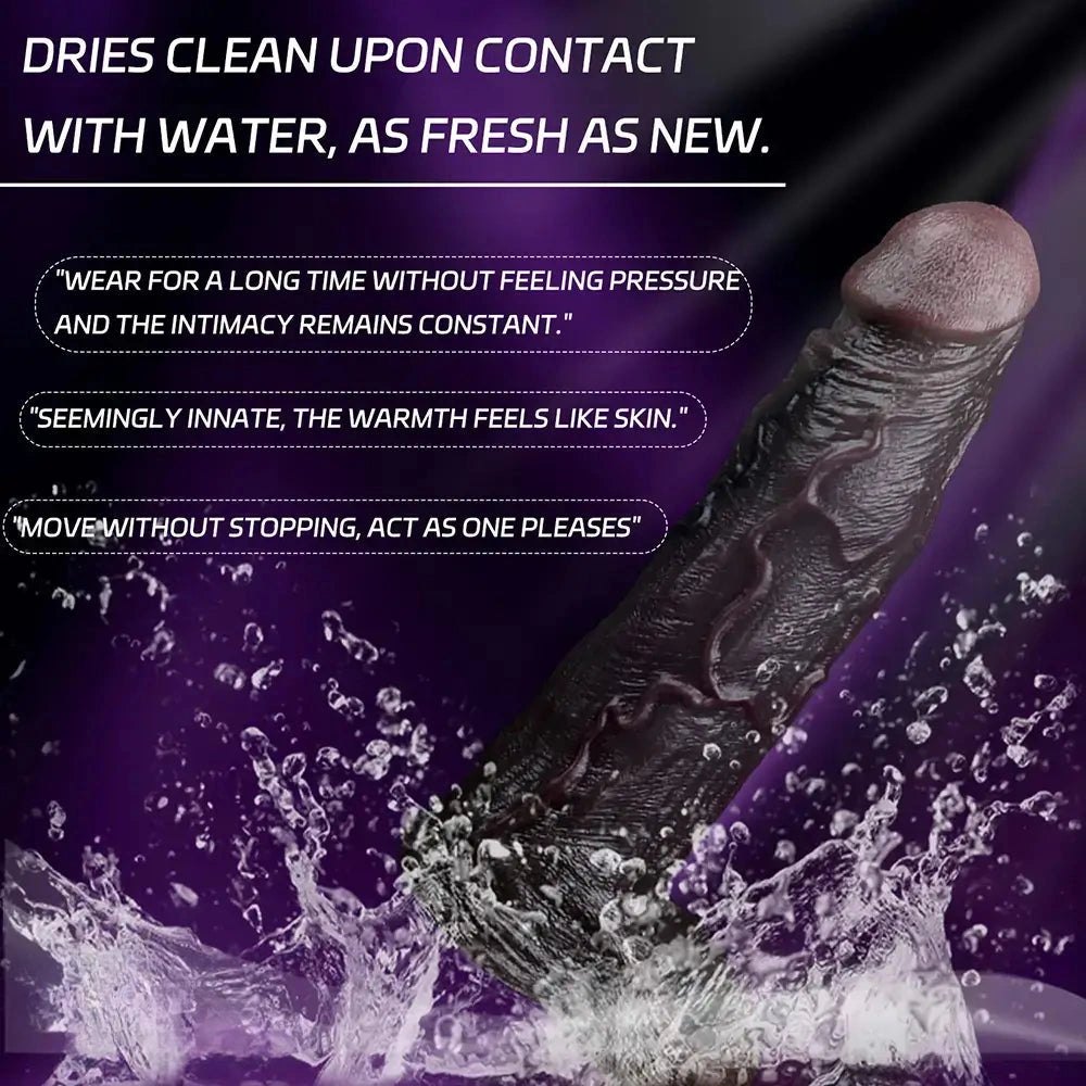 Coffee thick silicone dildo sleeve, photo 2