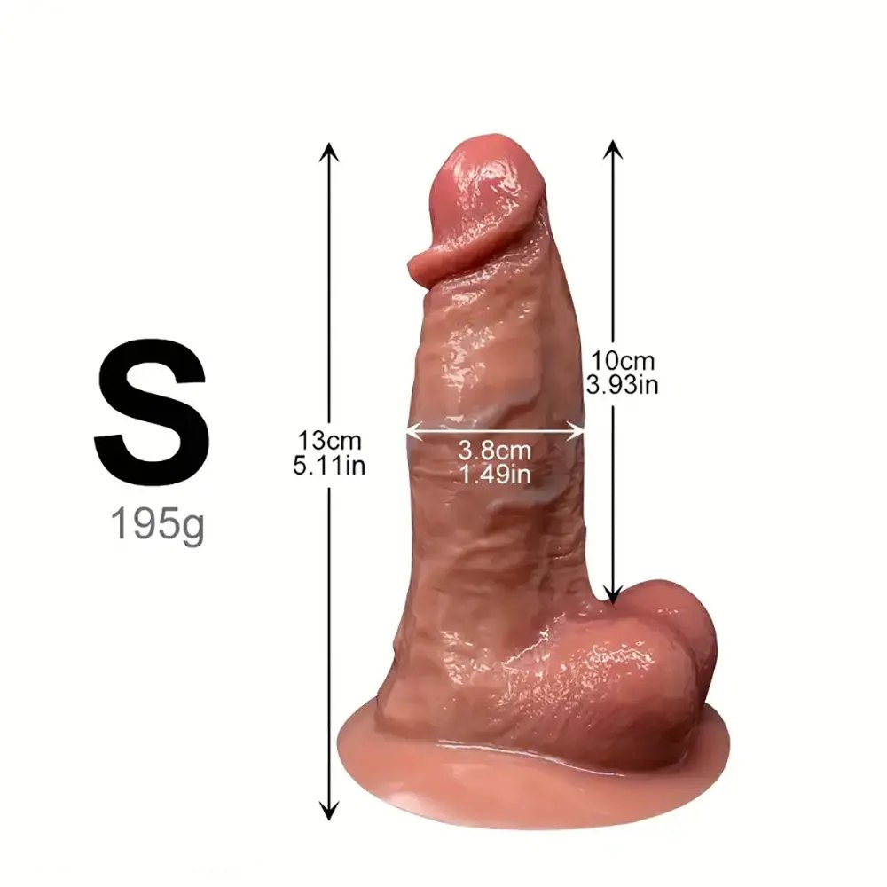 Flesh silicone thick realistic dildo, photo 10