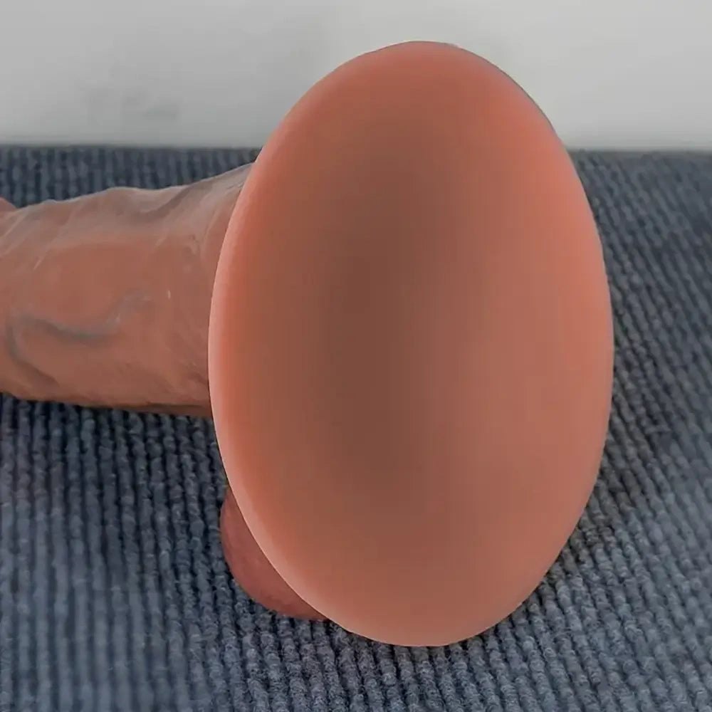 Flesh silicone thick realistic dildo, photo 6