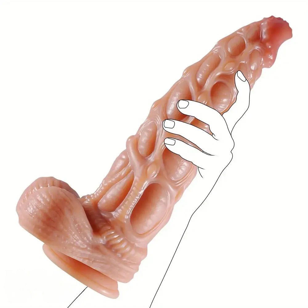 Flesh-tone silicone suction cup dildo, photo 2