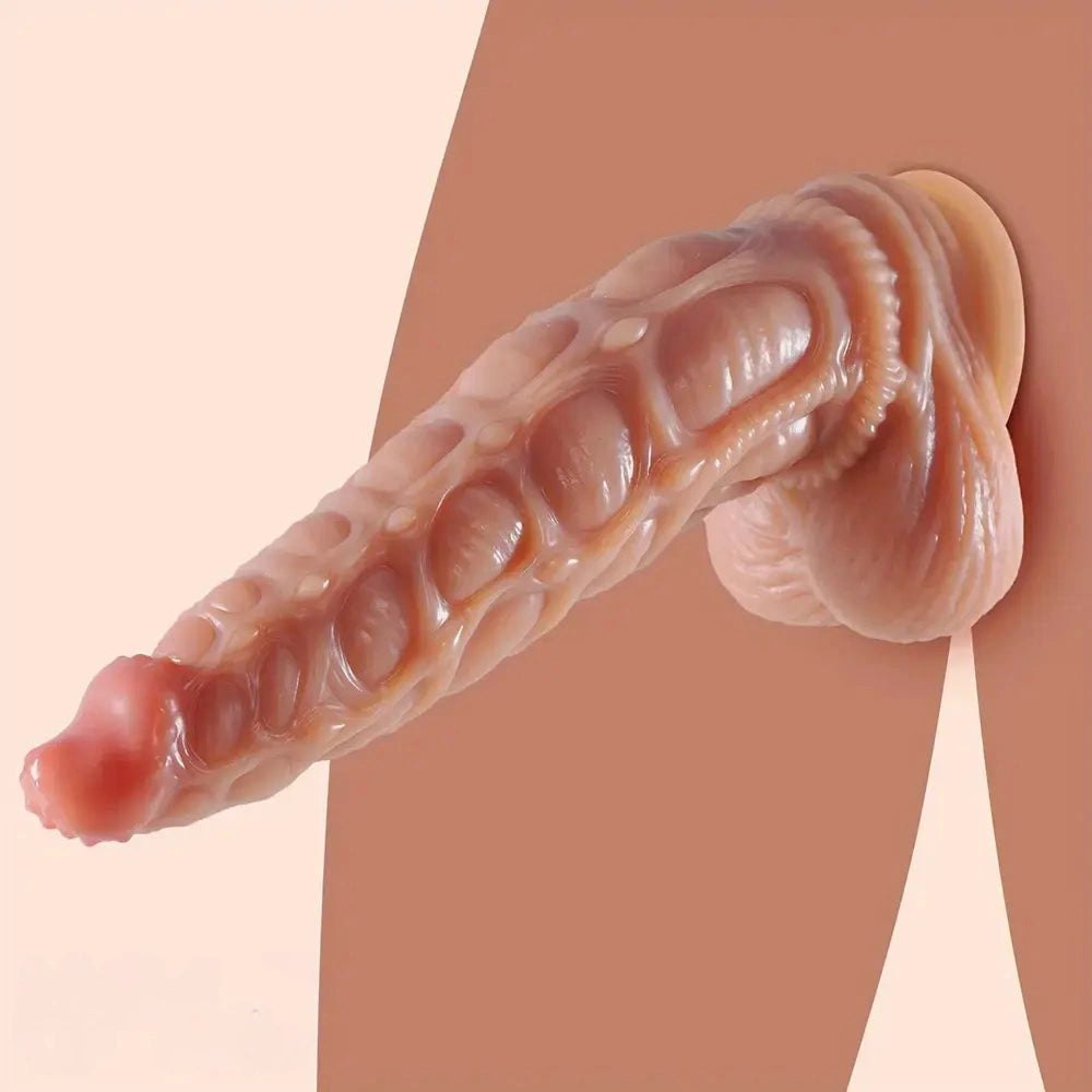 Flesh-tone silicone suction cup dildo, photo 3