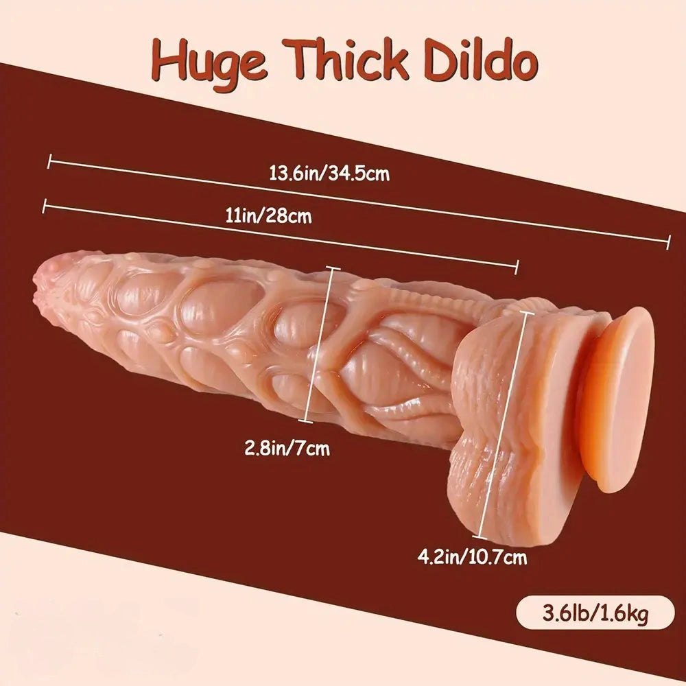 Flesh-tone silicone suction cup dildo, photo 4