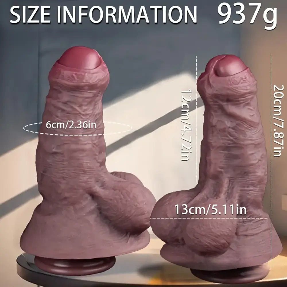 Brown thick suction cup dildo