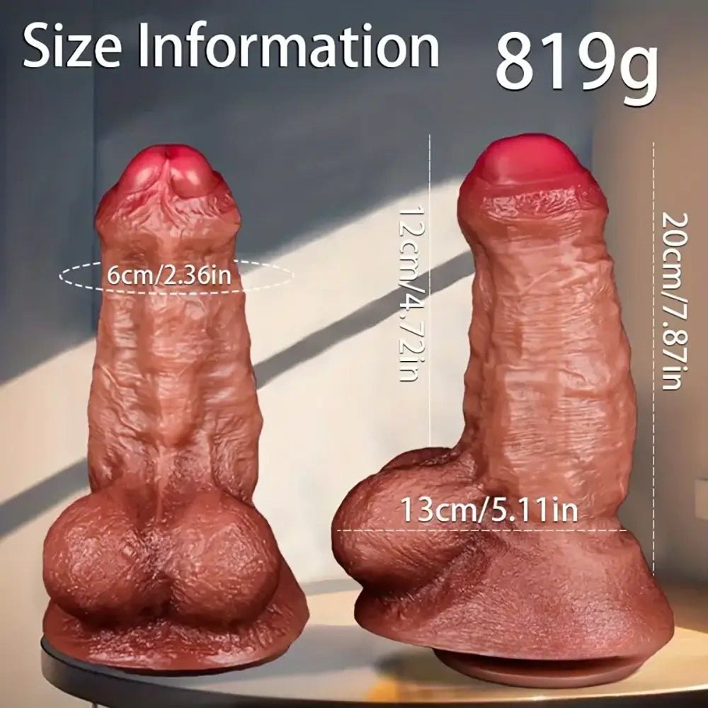 Flesh thick suction cup dildo