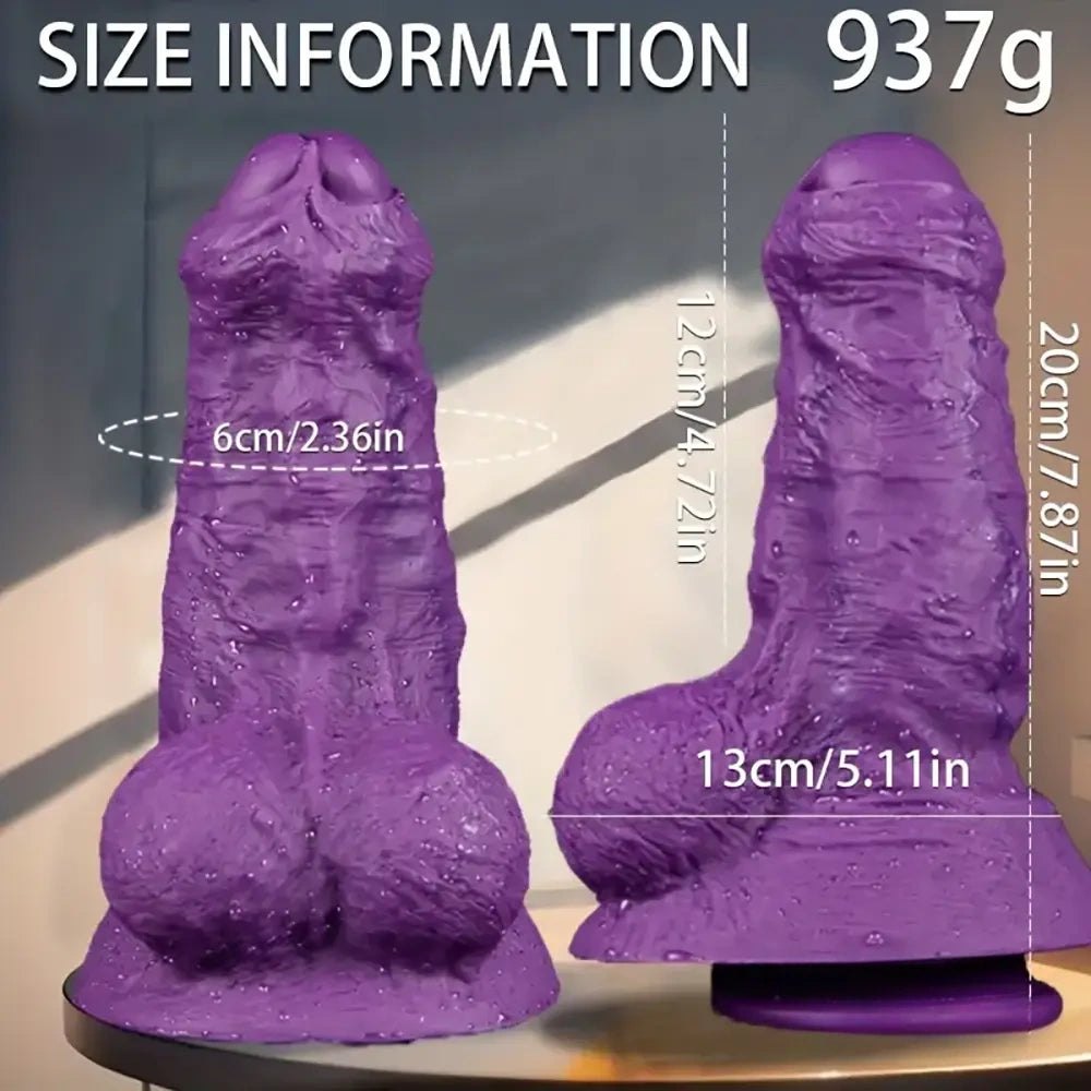 Purple thick suction cup dildo